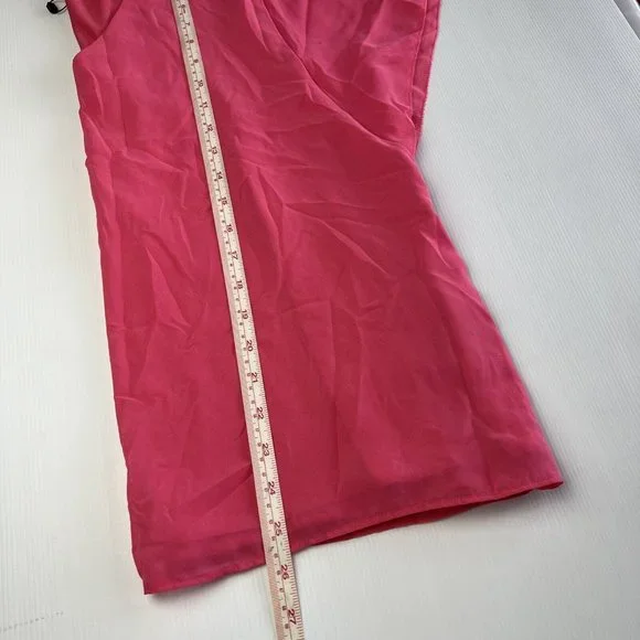 New Portmans Top Blouse Pink Short Sleeve V-Neck Office Casual Size L 14 - Picture 9 of 9